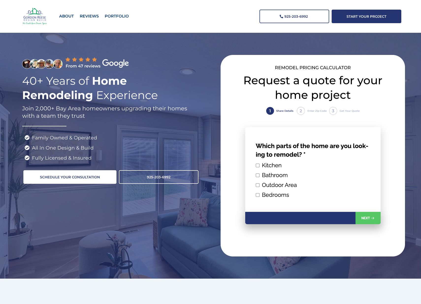 Gordon Reese Home remodeling LP screenshot