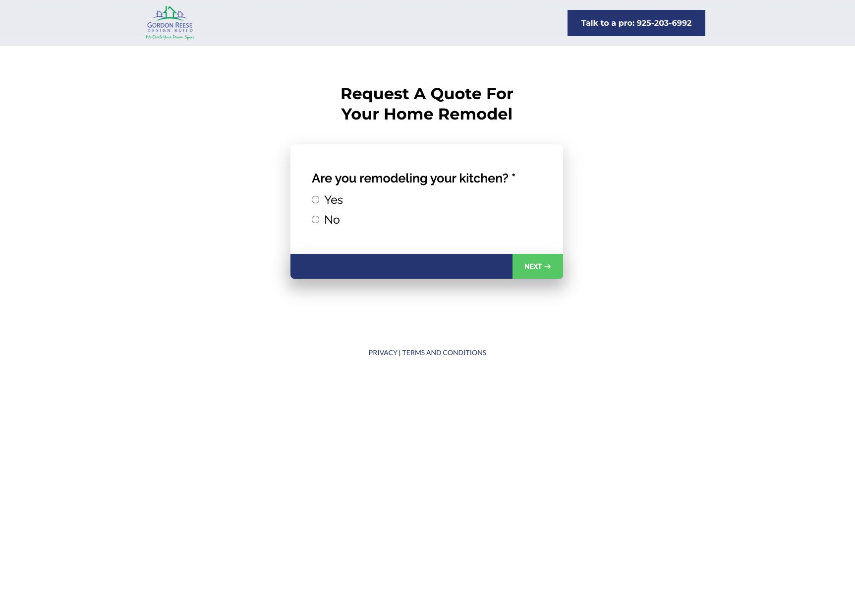 Gordon Reese Instant estimate screenshot