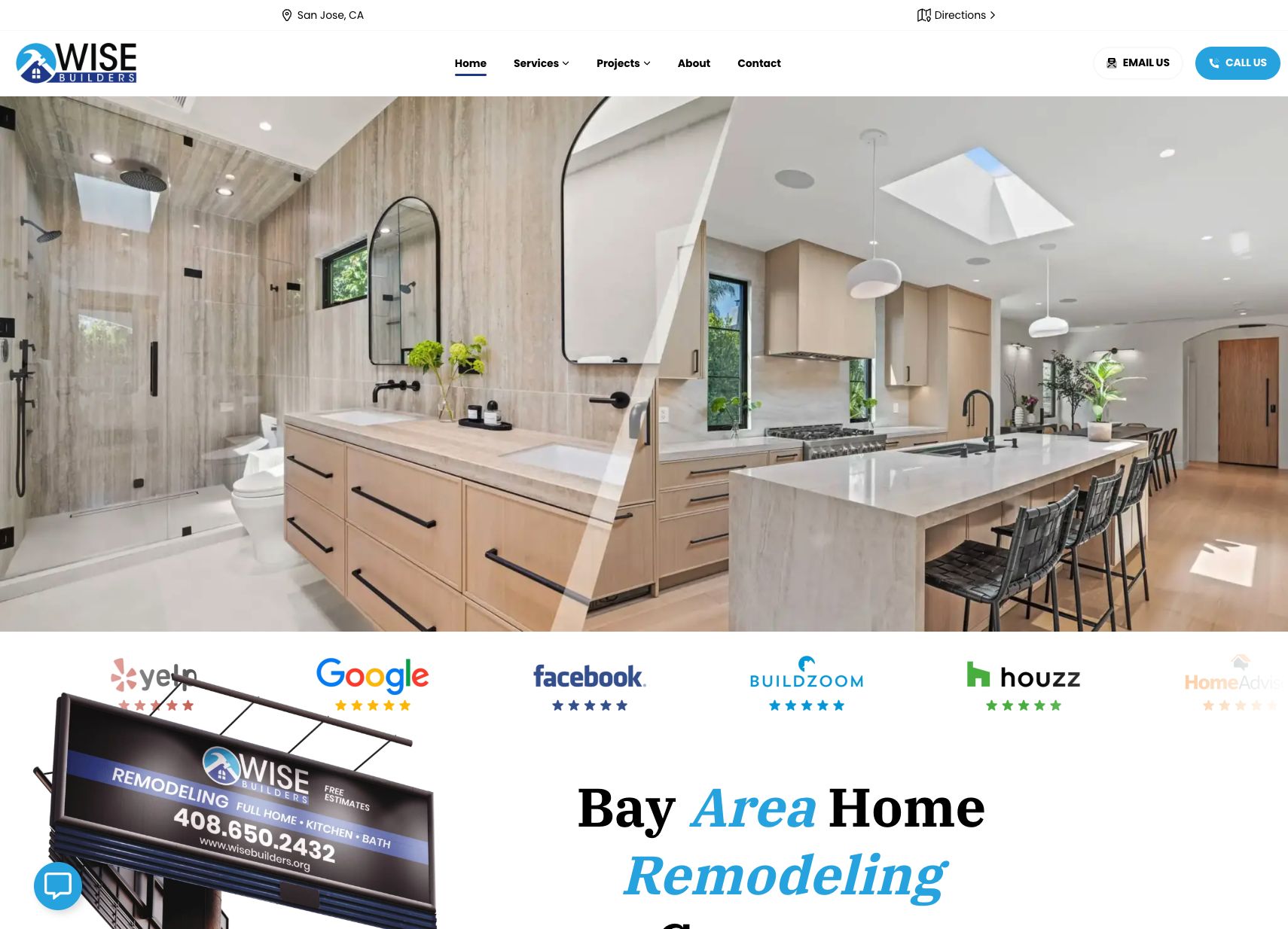 Wise Builders Home page screenshot